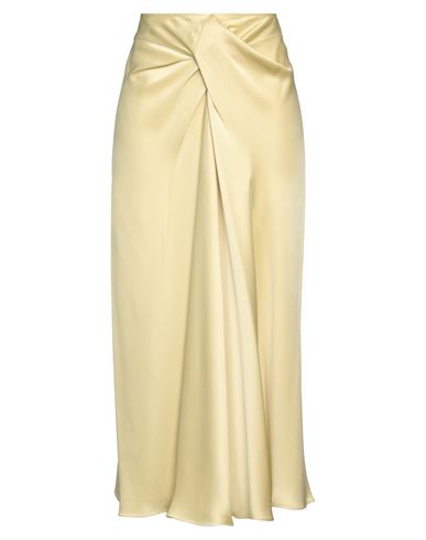 Shop Stella Mccartney Woman Midi Skirt Light Yellow Size 6-8 Acetate, Viscose