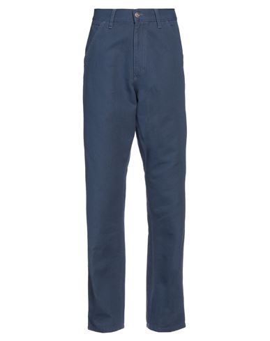 Carhartt Man Pants Slate Blue Size 28w-34l Organic Cotton