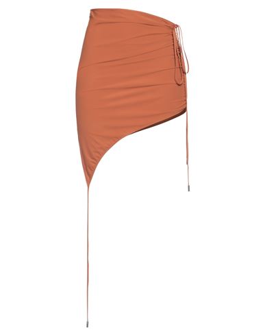 David Koma Woman Mini Skirt Tan Size 6 Polyamide, Elastane In Brown