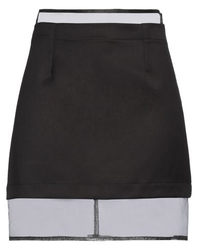 Shop Imperial Woman Mini Skirt Black Size Xs Polyester, Viscose, Elastane