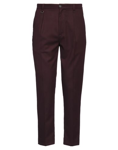 Paolo Pecora Man Pants Burgundy Size 36 Polyester, Viscose, Elastane In Red