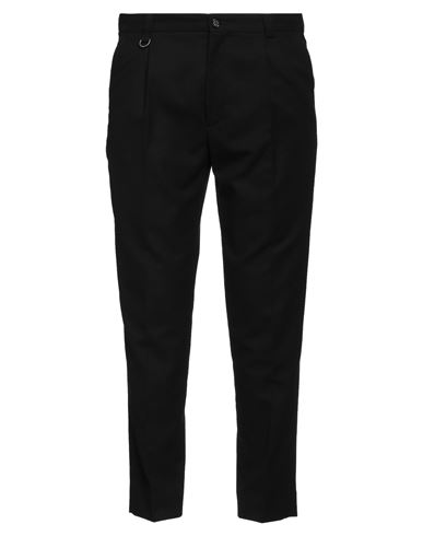 Paolo Pecora Man Pants Black Size 30 Polyester, Viscose, Elastane In Black