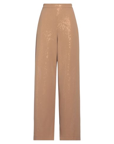 Max Mara Woman Pants Camel Size 14 Polyester In Beige
