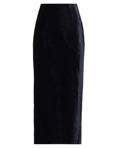 Fendi Woman Maxi Skirt Midnight Blue Size 6 Viscose, Silk In Black