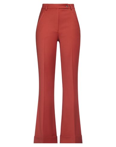 Rochas Woman Pants Rust Size 10 Virgin Wool, Polyamide, Elastane In Red