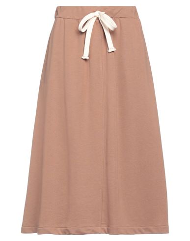 Vicolo Woman Midi Skirt Camel Size S Cotton, Polyester In Pink