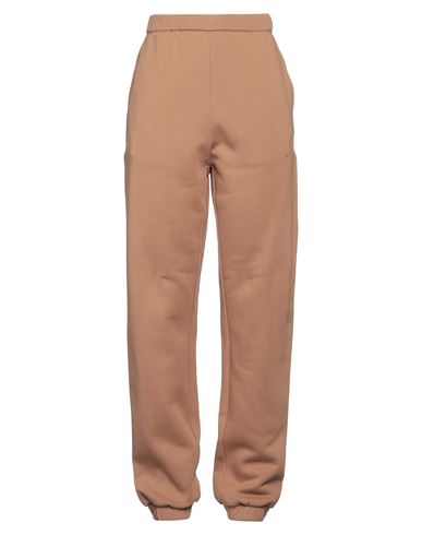 Shop Attico The  Woman Pants Camel Size 4 Cotton In Beige