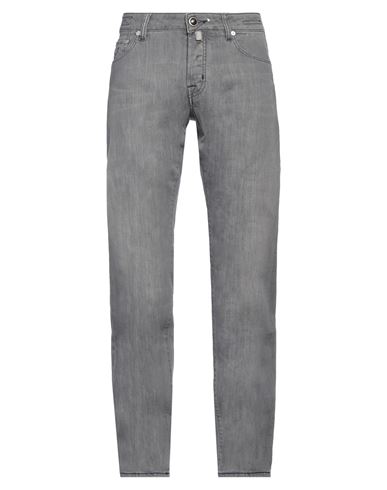 Shop Jacob Cohёn Man Jeans Grey Size 34 Cotton, Elastomultiester