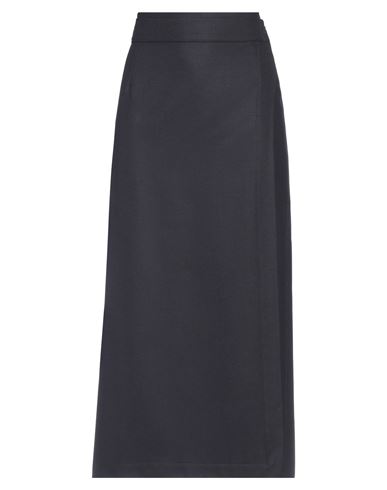 Barena Venezia Barena Woman Midi Skirt Midnight Blue Size 10 Virgin Wool, Elastane In Black