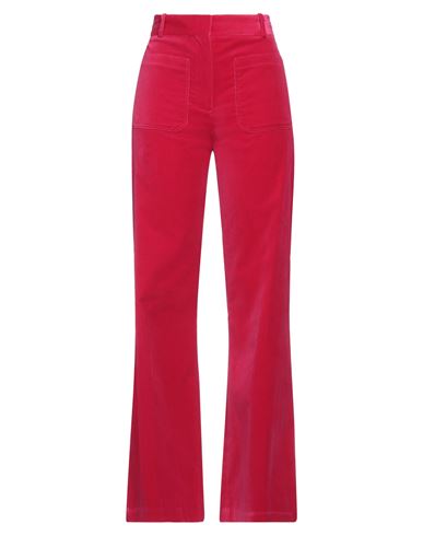 Victoria Beckham Woman Pants Fuchsia Size 6 Cotton, Elastane In Pink