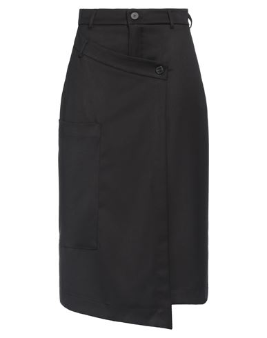 Vicolo Woman Midi Skirt Black Size L Polyester, Viscose, Elastane In Black