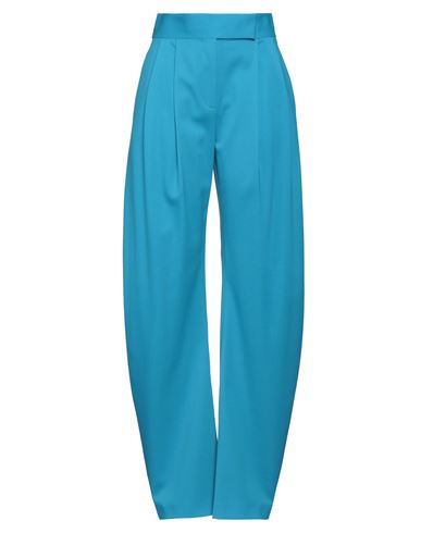 Shop Attico The  Woman Pants Azure Size 8 Virgin Wool, Elastane, Cotton In Blue