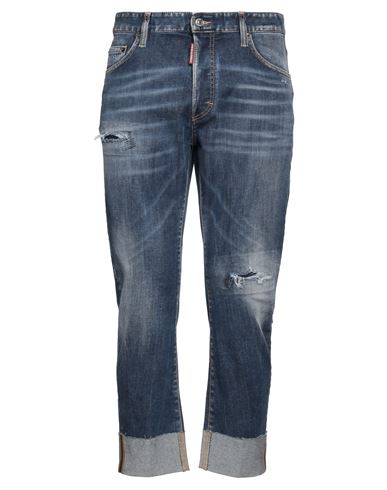 Dsquared2 Man Jeans Blue Size 34 Cotton, Elastomultiester, Elastane In Blue