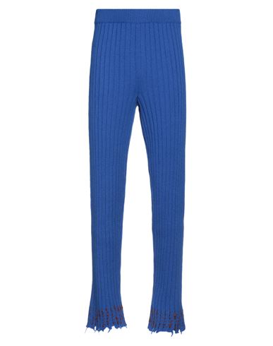 Shop Marni Man Pants Bright Blue Size 36 Virgin Wool, Acrylic, Polyamide, Wool, Alpaca Wool