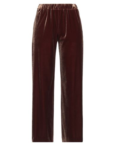 Rue Du Bac Woman Pants Brown Size 8 Polyester, Elastane