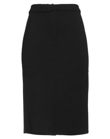 Tom Ford Woman Midi Skirt Black Size M Wool, Polyester, Polyamide, Lambswool In Black