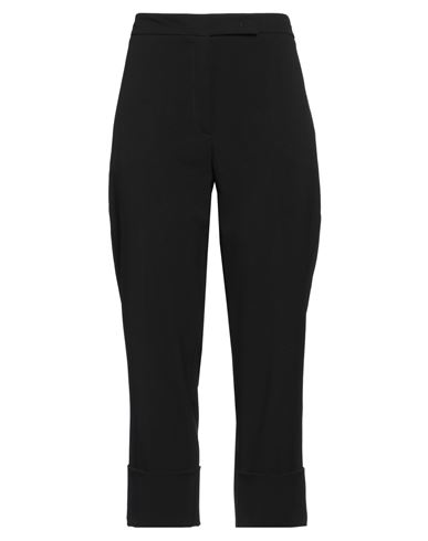 Rue Du Bac Woman Pants Black Size 10 Polyester, Viscose, Elastane In Black