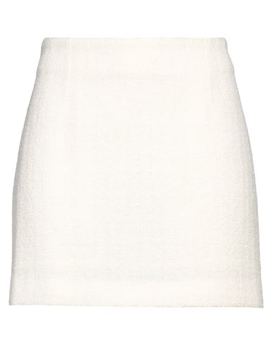 Tagliatore 02-05 Woman Mini Skirt Ivory Size 6 Virgin Wool, Polyamide In White