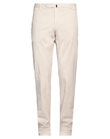 Shop Incotex Man Pants Ivory Size 38 Cotton, Elastane In White