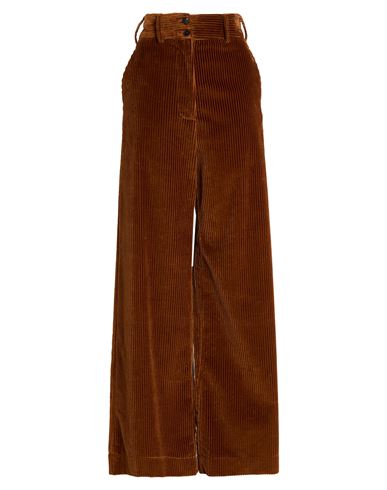 Etro Corduroy Cotton Mid Rise Wide Pants In Brown