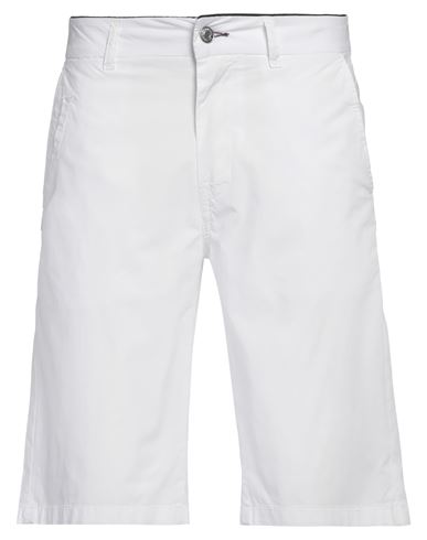 GREY DANIELE ALESSANDRINI GREY DANIELE ALESSANDRINI MAN SHORTS & BERMUDA SHORTS WHITE SIZE 29 COTTON, ELASTANE 