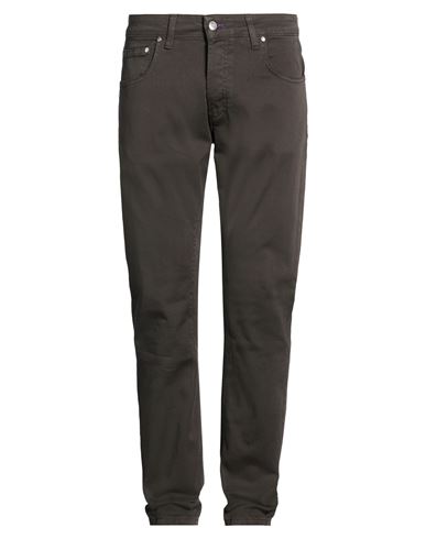 Grey Daniele Alessandrini Man Pants Dark Brown Size 36 Cotton, Elastane In Brown