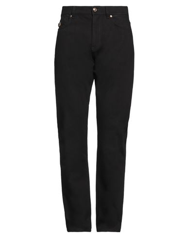 Versace Man Jeans Black Size 34 Cotton, Calfskin