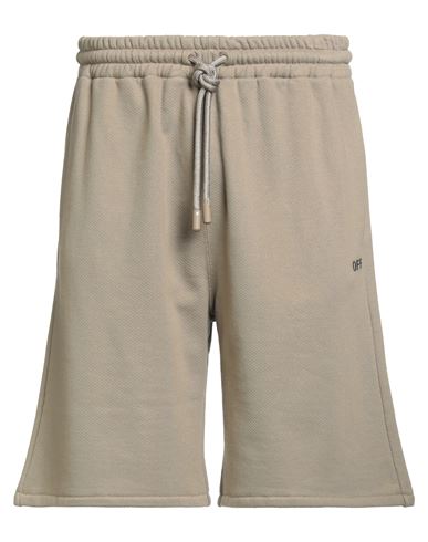 Off-white Man Shorts & Bermuda Shorts Khaki Size S Cotton, Polyester