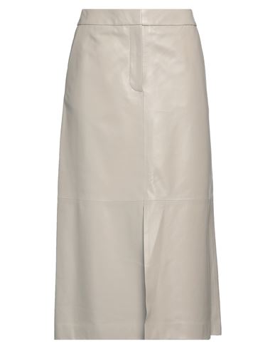 Shop I Heart Woman Midi Skirt Light Grey Size S Lambskin