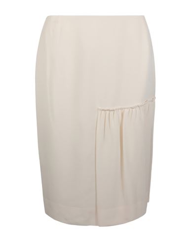 Shop Ferragamo Midi Silk Skirt Woman Midi Skirt Beige Size 10 Silk