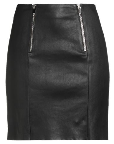 Jitrois Woman Mini Skirt Black Size 6 Lambskin In Black