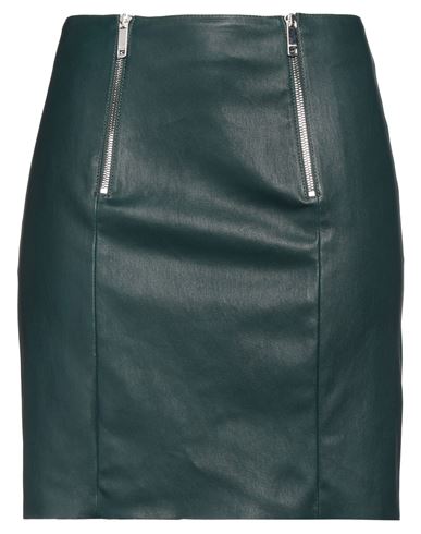 Shop Jitrois Woman Mini Skirt Dark Green Size 8 Lambskin