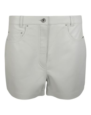 Ferragamo High-waisted Leather Short Woman Shorts & Bermuda Shorts White Size 10 Lambskin