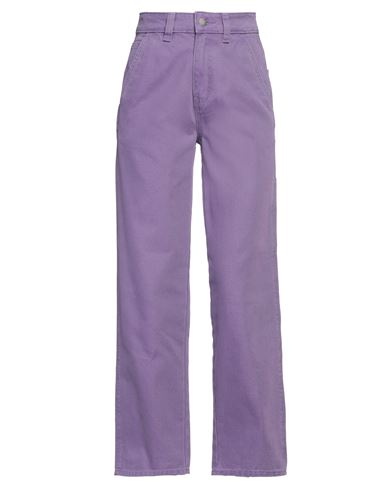 Shop Dickies Woman Pants Purple Size 24 Cotton