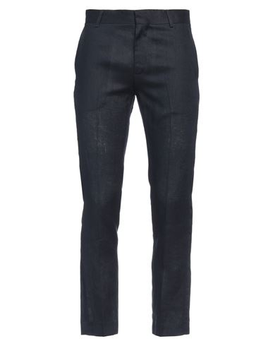 Grey Daniele Alessandrini Man Pants Midnight Blue Size 30 Linen In Black