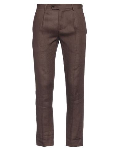 Grey Daniele Alessandrini Man Pants Brown Size 30 Linen In Black