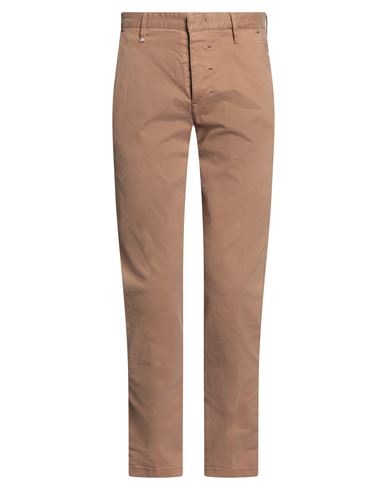 Berna Man Pants Light Brown Size 30 Cotton, Elastane In Brown