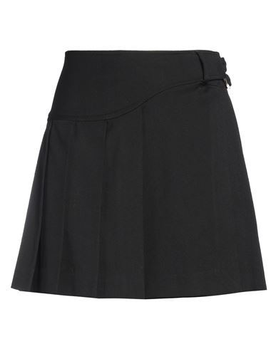 Pinko Woman Mini Skirt Black Size 8 Wool, Polyester, Viscose, Elastane