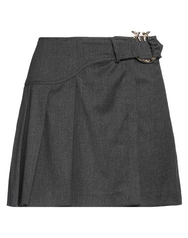 Shop Pinko Woman Mini Skirt Steel Grey Size 6 Wool, Polyester, Viscose, Elastane