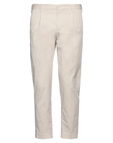Shop Incotex Man Pants Cream Size 32 Cotton, Elastane In White