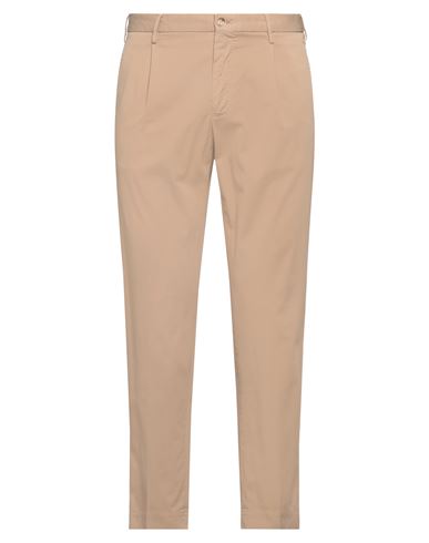 Shop Incotex Man Pants Sand Size 34 Cotton, Elastane In Beige