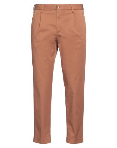 Incotex Man Pants Camel Size 32 Cotton, Elastane In Orange
