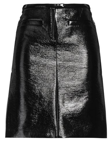 Shop Courrèges Courreges Woman Midi Skirt Black Size 10 Cotton, Polyurethane, Elastane