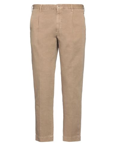 Shop Incotex Man Pants Sand Size 34 Cotton, Linen, Elastane In Beige