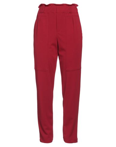 Rue Du Bac Woman Pants Red Size 6 Polyester, Viscose, Elastane