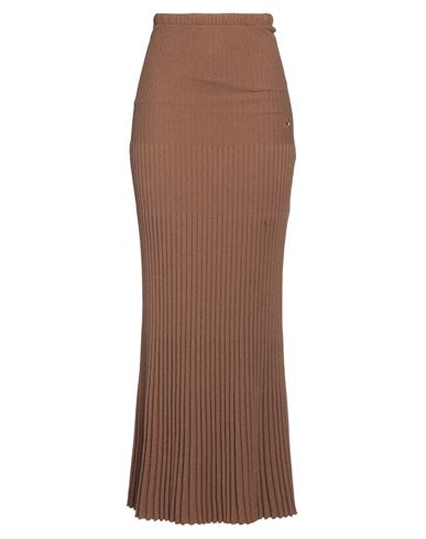 Gai Mattiolo Woman Maxi Skirt Camel Size L Polyamide, Viscose, Wool, Cashmere, Polyester In Brown