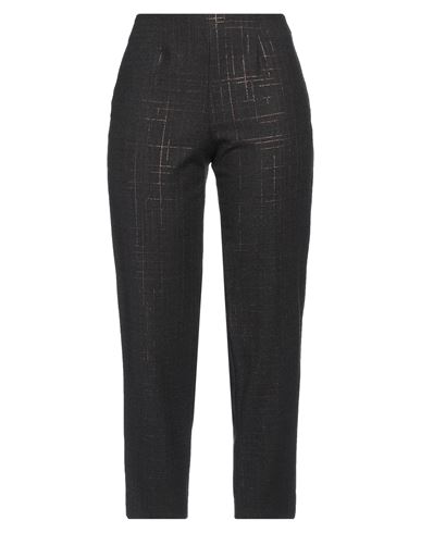 Piazza Sempione Woman Pants Steel Grey Size 14 Virgin Wool, Elastane, Synthetic Fibers, Polyamide, P In Black