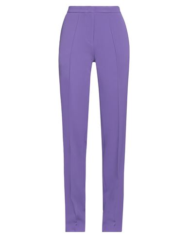 Hinnominate Woman Pants Purple Size L Polyester, Elastane