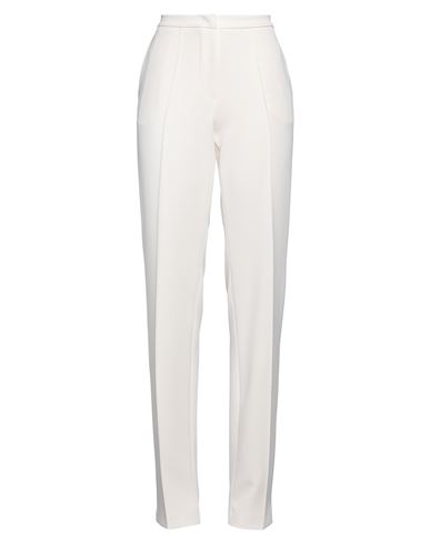 Hinnominate Woman Pants Ivory Size L Polyester, Elastane In White