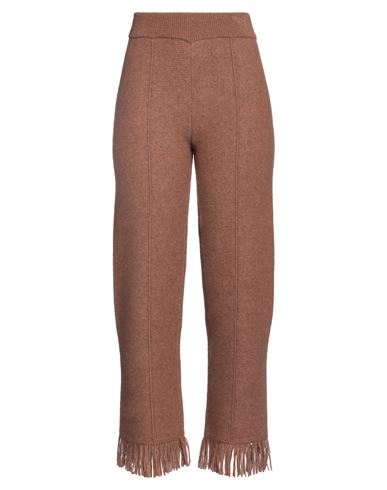 Shop Alanui Woman Pants Brown Size L Cashmere, Silk, Polyester